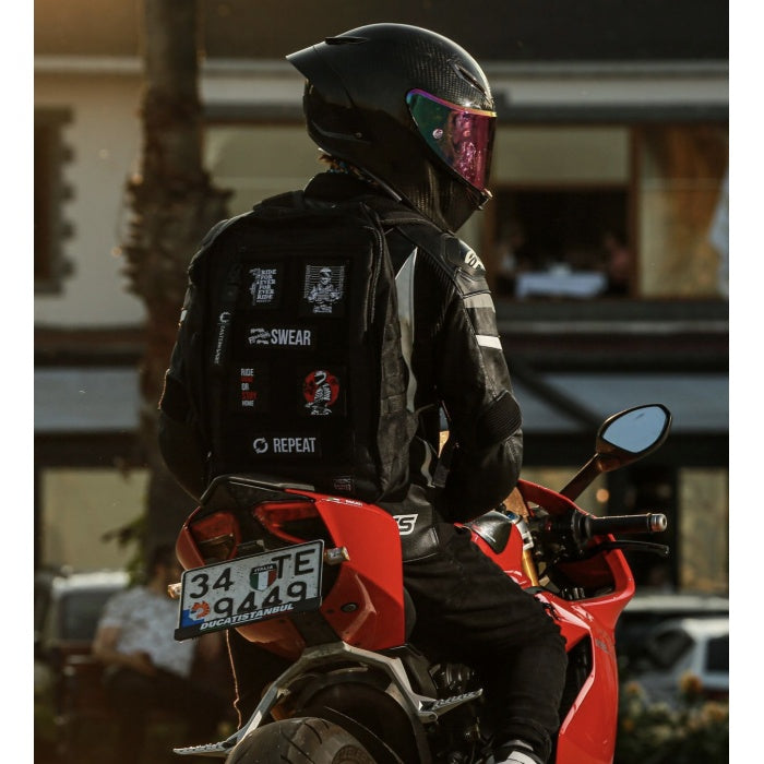 EASTERN SPİRİT R1 Motobag Black 25 LT Sırt Çantası “ 6 ADET PATCH HEDİYE ”