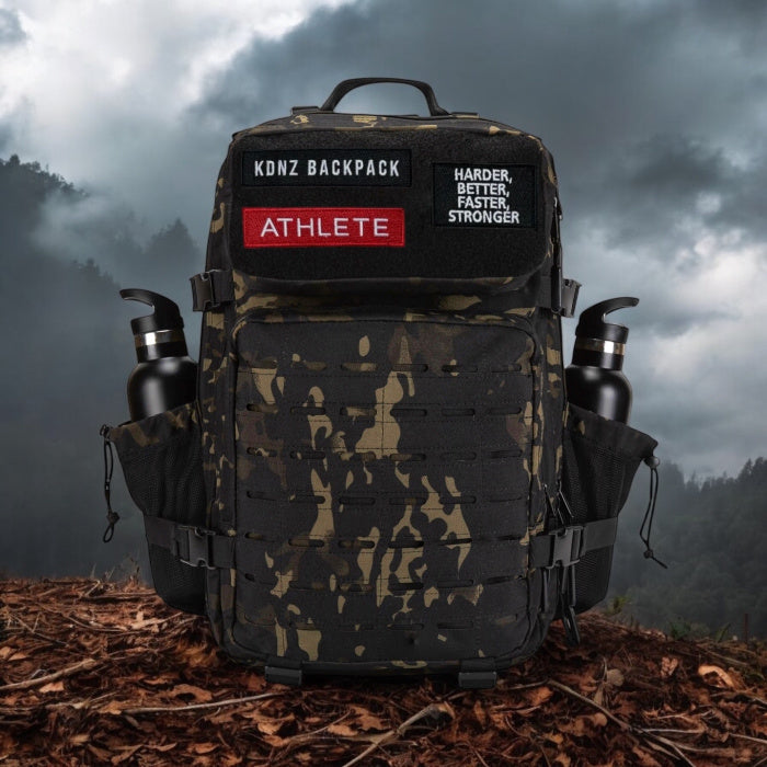 New KDNZ Pro Tac. 3.0 Black Camo Cordura Ykk 45L Sırt Çantası 3 Adet Patch Hediyeli