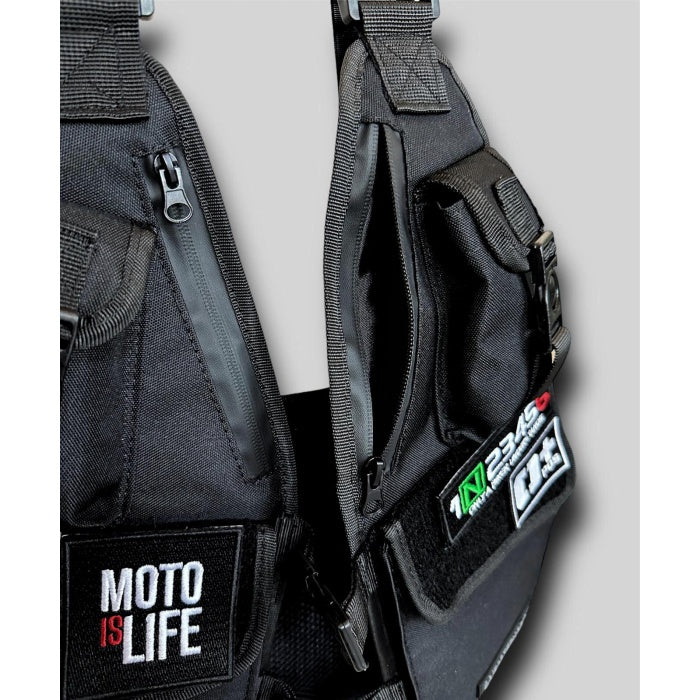 Eastern Spirit R1 Pro Serisi Black Reflektörlü Yelek Çanta 1 Adet Patch Hediyeli