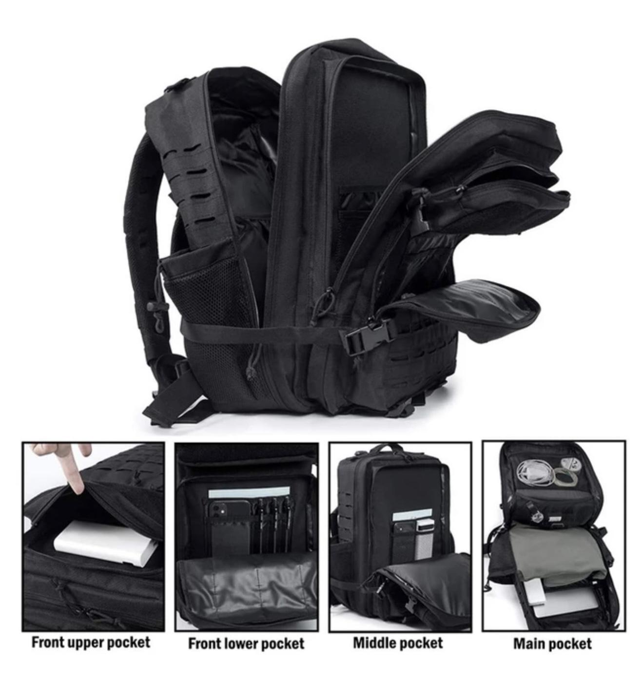 New KDNZ Pro Tac. 3.0 Black Cordura Ykk 25L Sırt Çantası 3 Adet Patch Hediyeli