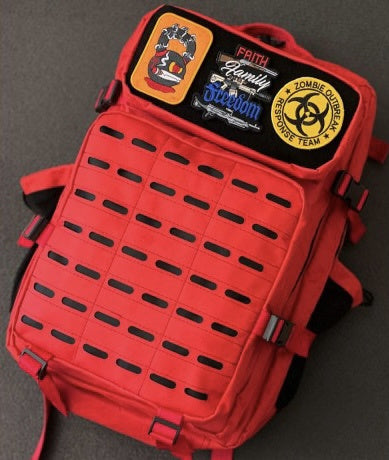 Kdnz Evo 2.0 Large 45L Red Black Sırt Çantası 3 Adet Patch Hediyeli