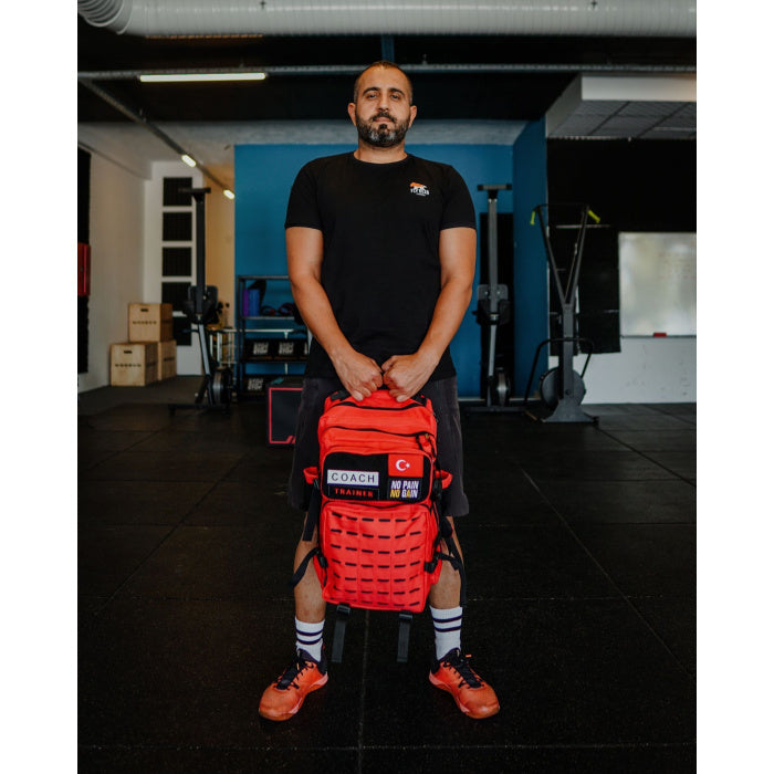 Kdnz Evo 2.0 Large 45L Red Black Sırt Çantası 3 Adet Patch Hediyeli