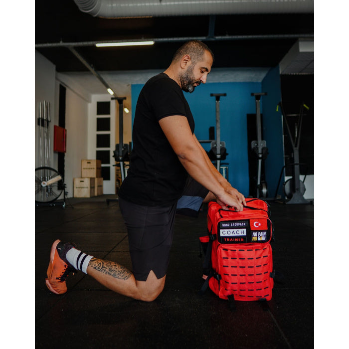 Kdnz Evo 2.0 Large 45L Red Black Sırt Çantası 3 Adet Patch Hediyeli