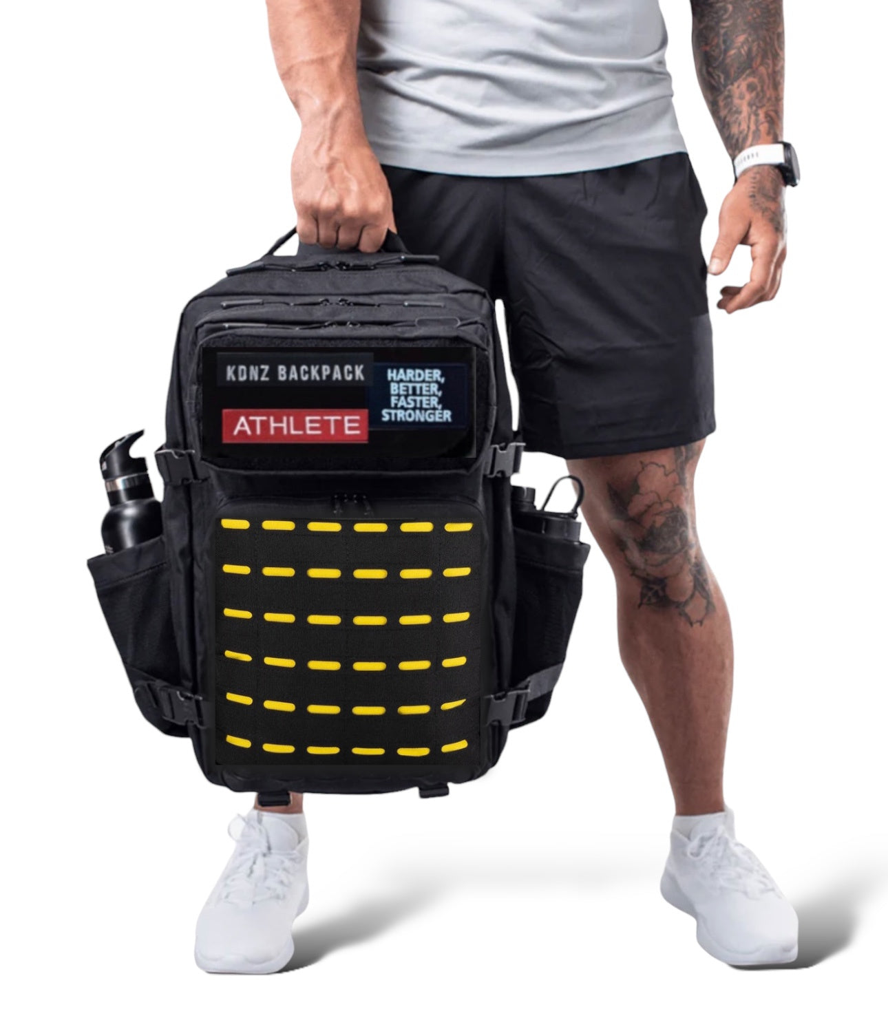 New KDNZ Pro Tac. 3.0 Black Yellow Cordura Ykk 45L Sırt Çantası 3 Adet Patch Hediyeli