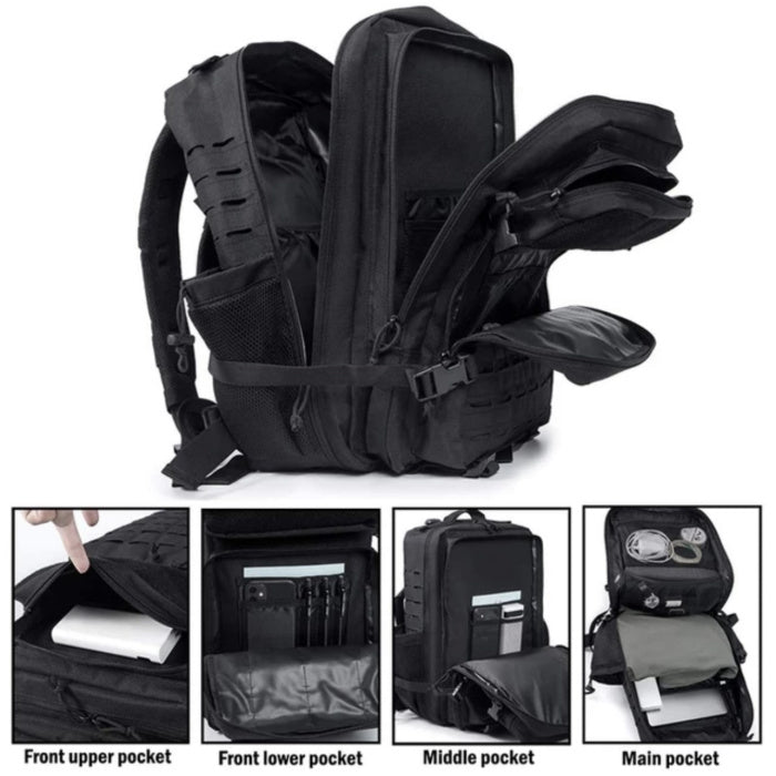 New KDNZ Pro Tac. 3.0 White Black Cordura YKK 45L Sırt Çantası 3 Adet Patch Hediyeli