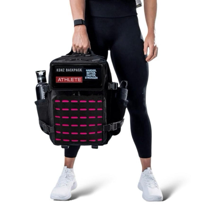 New Kdnz Pro 3.0 Pink Black 25L Sırt Çantası 3 Adet Patch Hediyeli