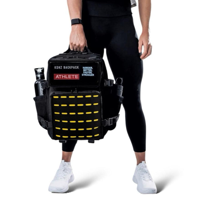 New Kdnz Pro 3.0 Yellow Black 25L Sırt Çantası 3 Adet Patch Hediyeli
