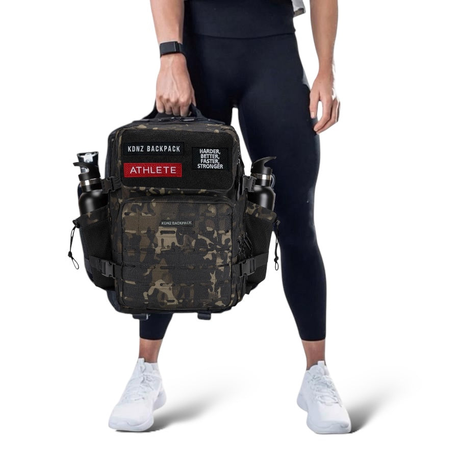New KDNZ Pro Tac. 3.0 Black Camo Cordura Ykk 25L Sırt Çantası 3 Adet Patch Hediyeli