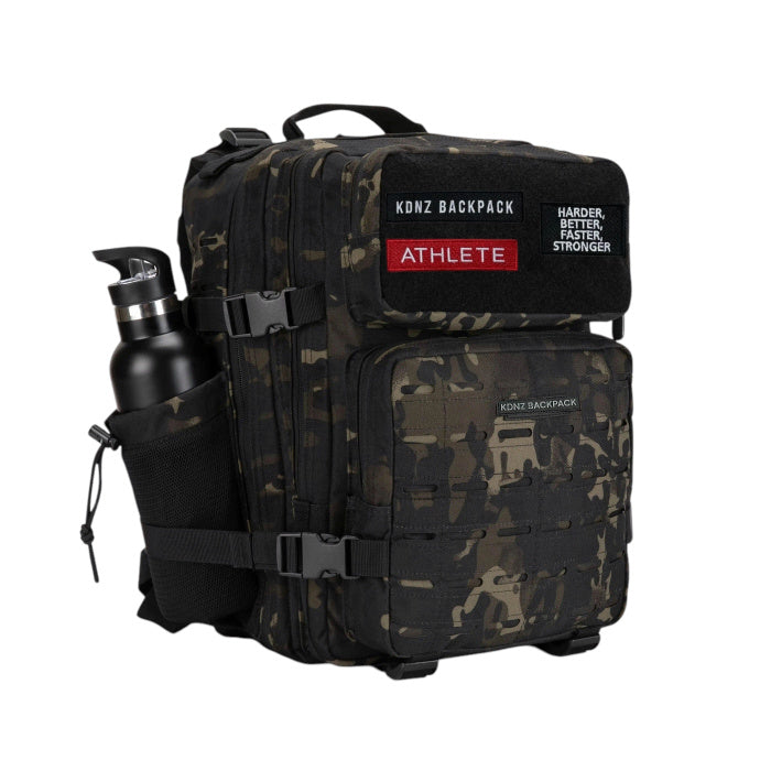 New KDNZ Pro Tac. 3.0 Black Camo Cordura Ykk 25L Sırt Çantası 3 Adet Patch Hediyeli