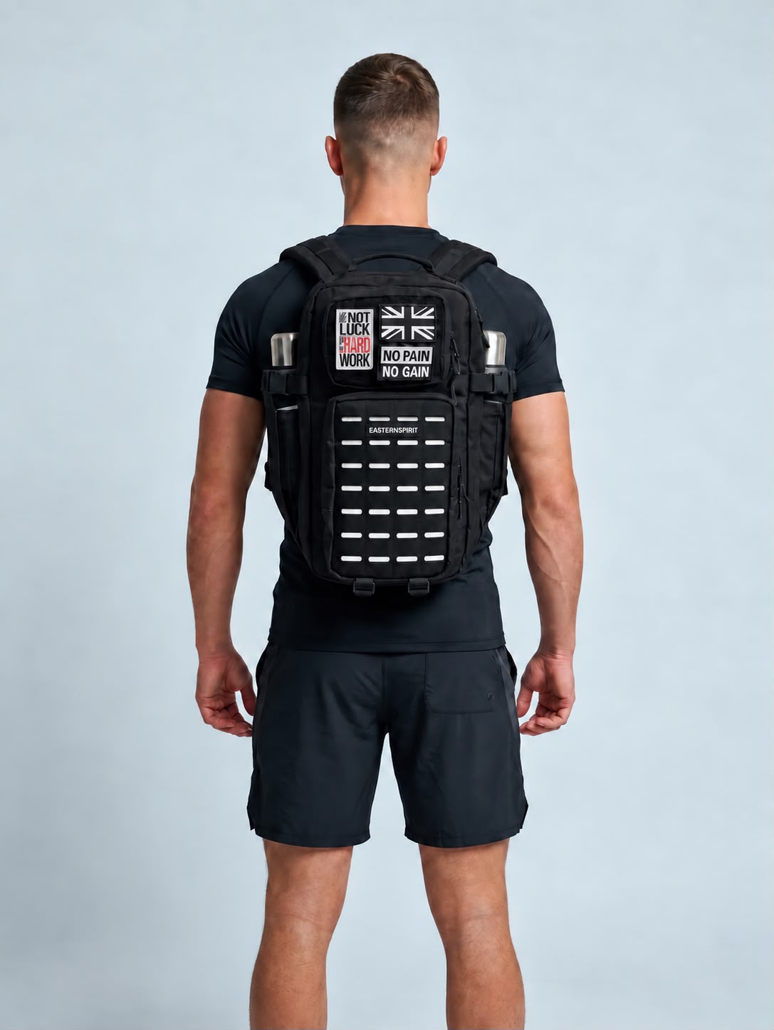 EASTERN SPİRİT PRO White Black 20L YKK Fermuar Cordura Kumaş Günlük Kullanım Su Geçirmez Sırt Çantası “ 2 ADET PATCH HEDİYE ”