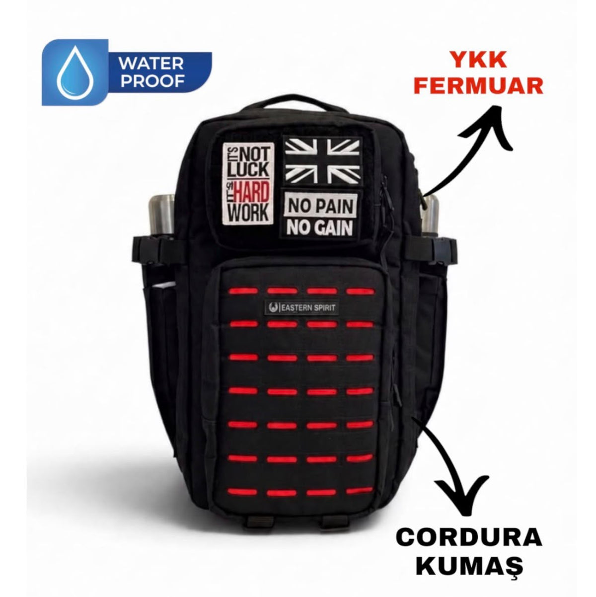EASTERN SPİRİT PRO Limited edt 20L YKK Fermuar Cordura Kumaş Günlük Kullanım Su Geçirmez Sırt Çantası “ 2 ADET PATCH HEDİYE ”