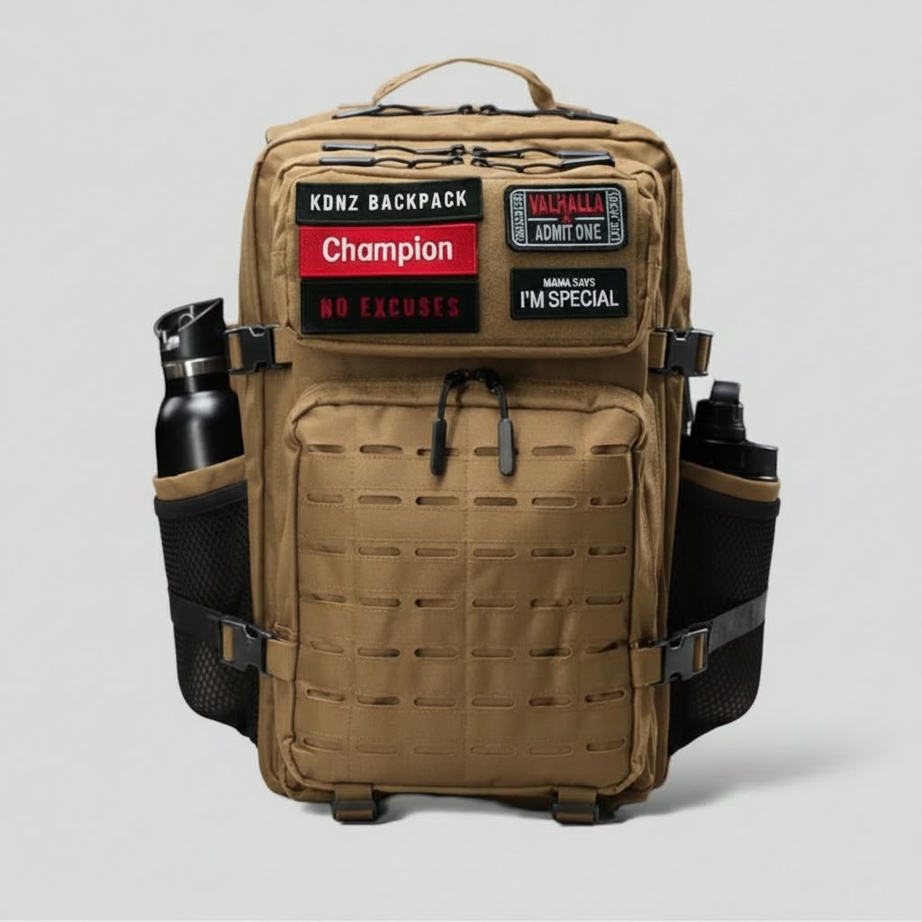 New KDNZ Pro Tac. 3.0 Army Desert Cordura Ykk 45L Sırt Çantası 3 Adet Patch Hediyeli