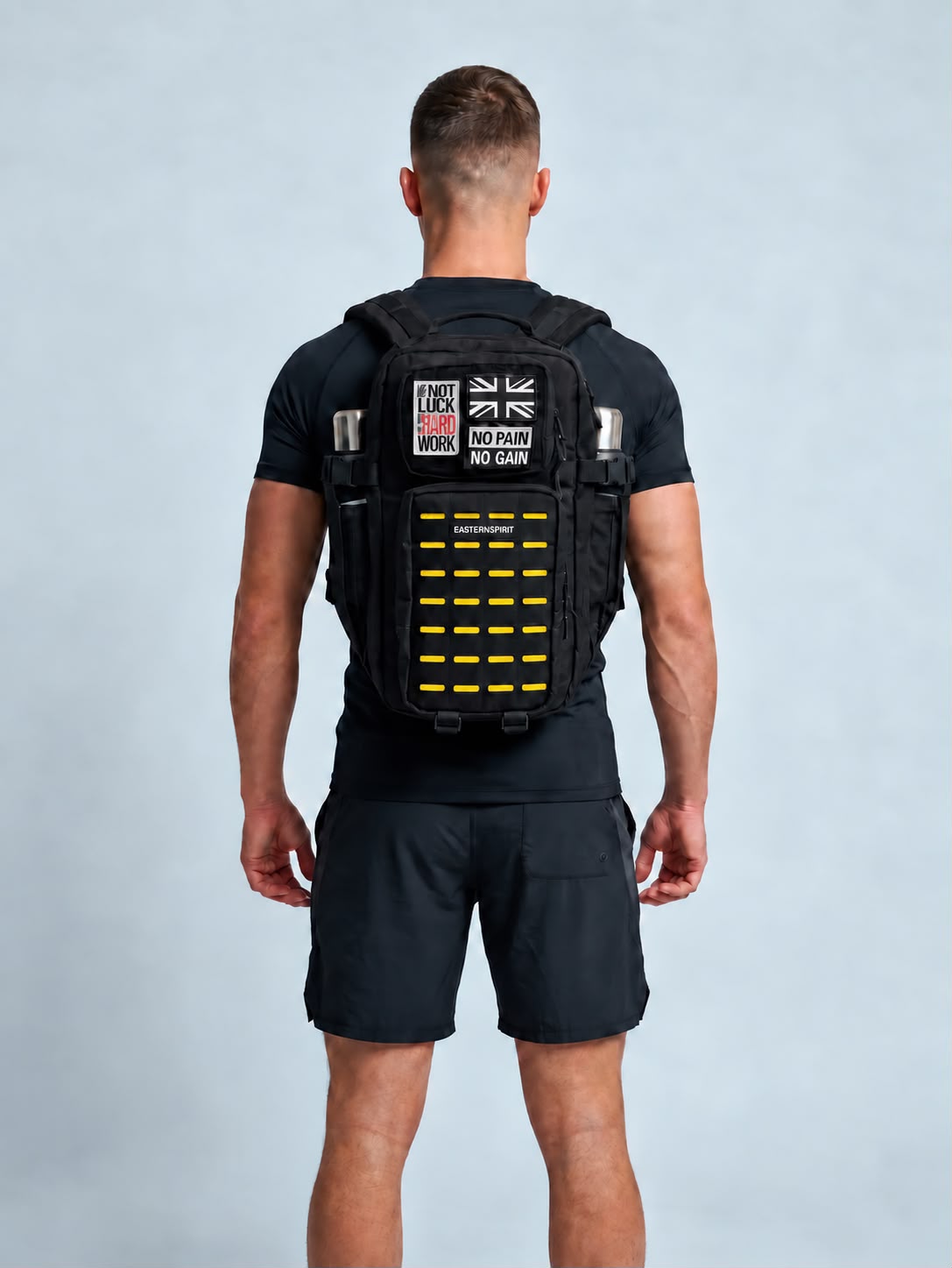EASTERN SPİRİT PRO Yellow Black 20L YKK Fermuar Cordura Kumaş Günlük Kullanım Su Geçirmez Sırt Çantası “ 2 ADET PATCH HEDİYE ”