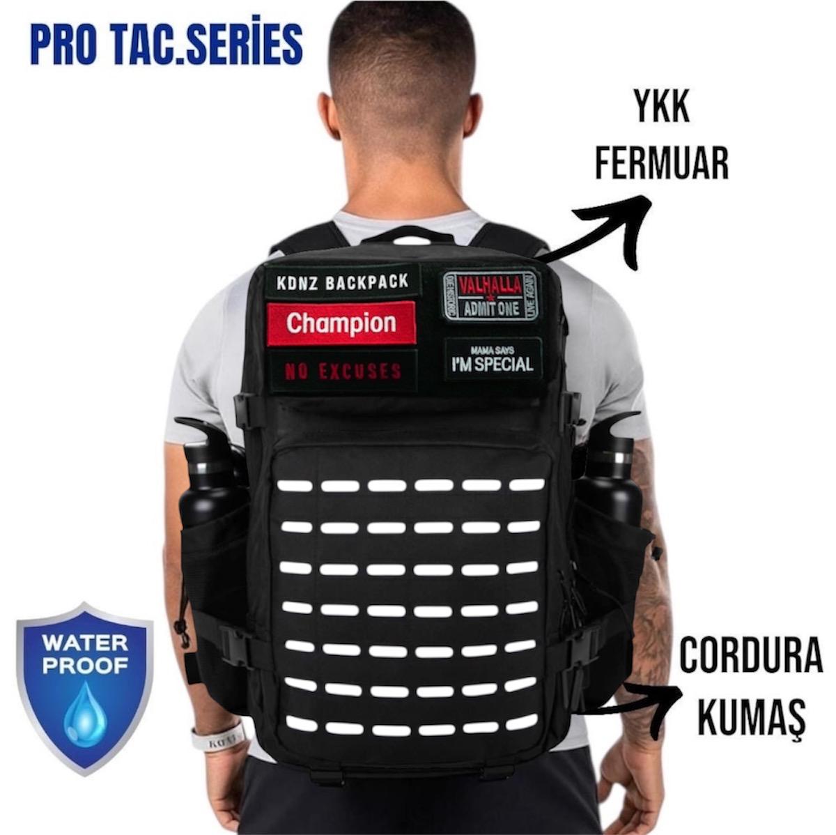 New KDNZ Pro Tac. 3.0 White Black Cordura YKK 45L Sırt Çantası 3 Adet Patch Hediyeli