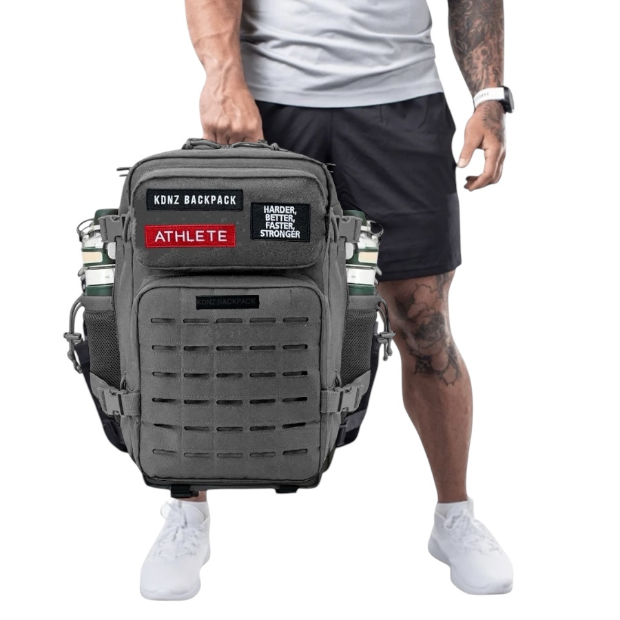 New Kdnz Pro 3.0 Anthracite 45L Sırt Çantası 3 Adet Patch Hediyeli