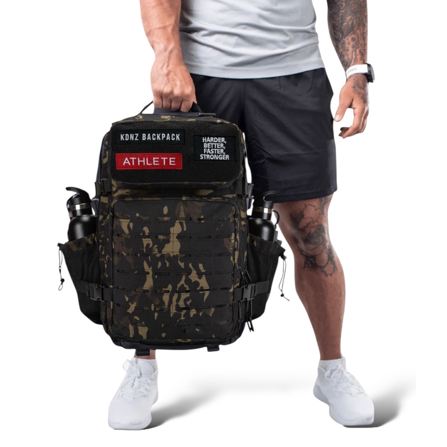 New KDNZ Pro Tac. 3.0 Black Camo Cordura Ykk 45L Sırt Çantası 3 Adet Patch Hediyeli