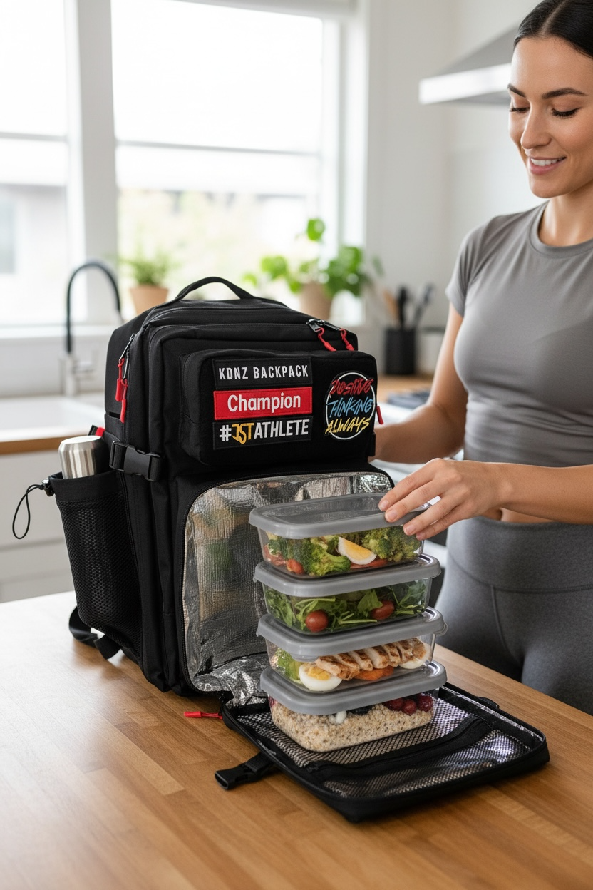 New KDNZ MealPro Tac. 3.0 Black Cordura Ykk 50L Termal Yemek Bölmeli Sırt Çantası 3 Adet Patch Hediyeli