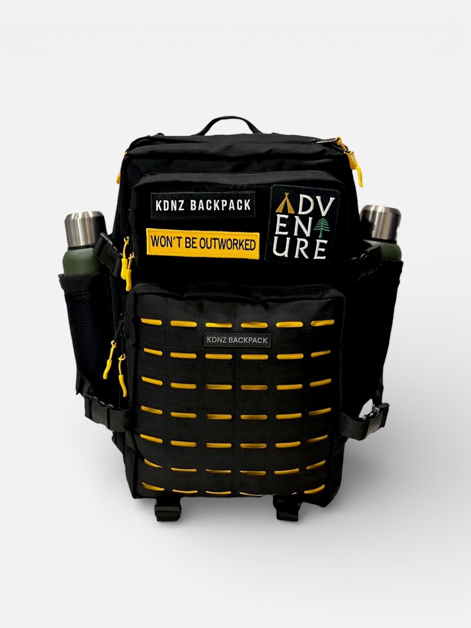 New KDNZ MealPro Tac. 3.0 Yellow Black Cordura Ykk 50L Termal Yemek Bölmeli Sırt Çantası 3 Adet Patch Hediyeli