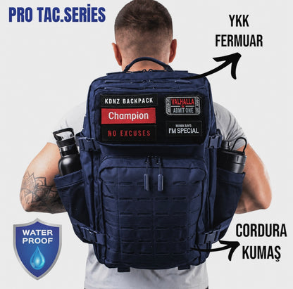 New 3.0 Pro Navy Blue 45L Cordura Backpack with 3 Patches