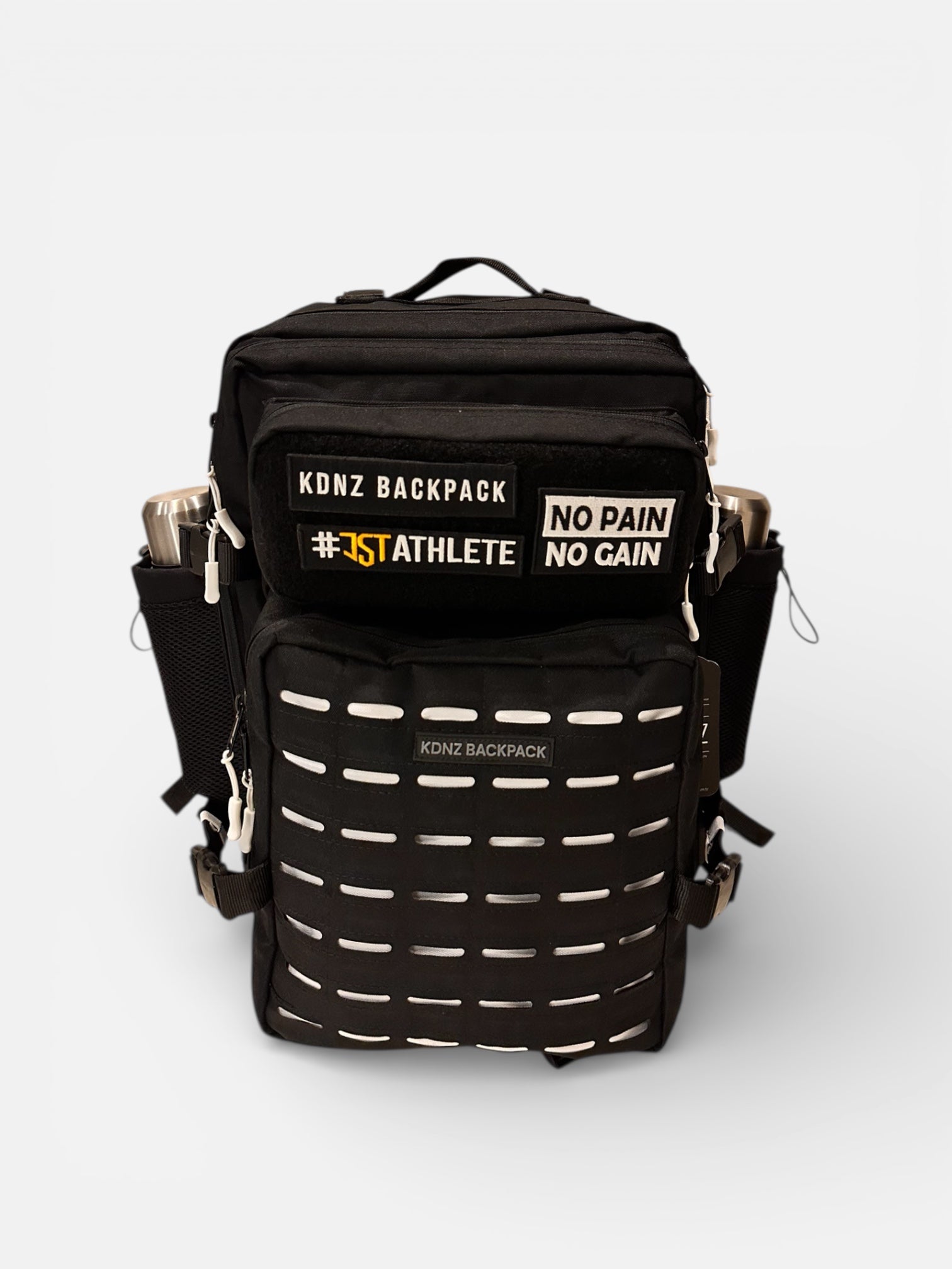 New KDNZ MealPro Tac. 3.0 White Black Cordura Ykk 50L  Termal Yemek Bölmeli Sırt Çantası 3 Adet Patch Hediyeli