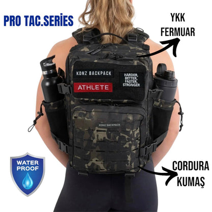 New KDNZ Pro Tac. 3.0 Black Camo Cordura Ykk 25L Sırt Çantası 3 Adet Patch Hediyeli