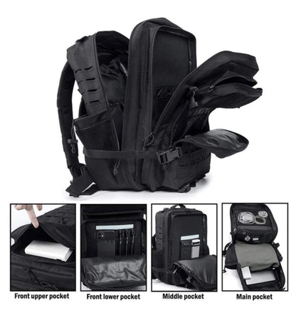New KDNZ Pro Tac. 3.0 Black Cordura Ykk 25L Sırt Çantası 3 Adet Patch Hediyeli