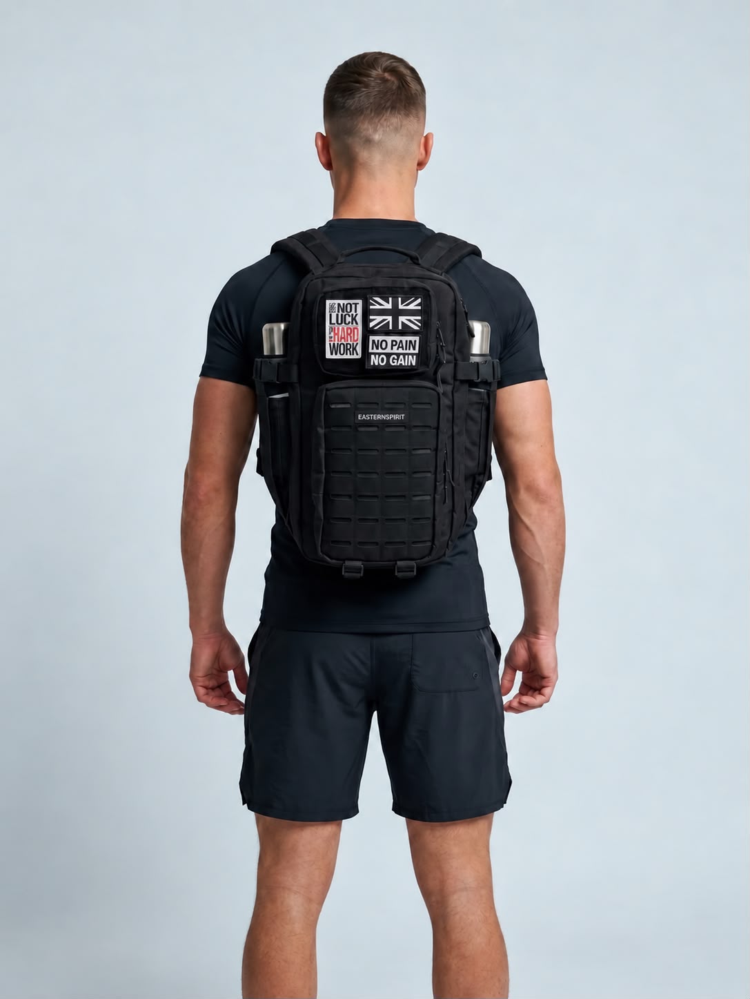 EASTERN SPİRİT PRO Black 20L YKK Fermuar Cordura Kumaş Günlük Kullanım Su Geçirmez Sırt Çantası  “ 2 ADET PATCH HEDİYE ”