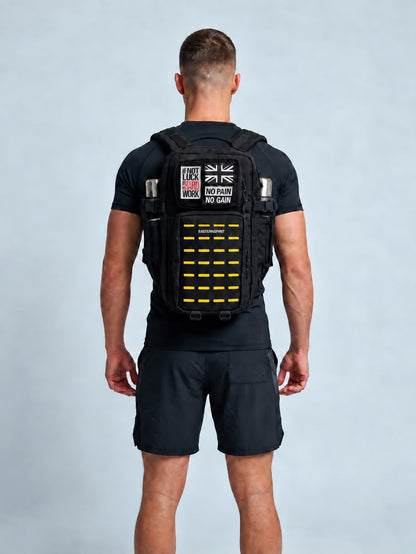 EASTERN SPİRİT PRO Yellow Black 20L YKK Fermuar Cordura Kumaş Günlük Kullanım Su Geçirmez Sırt Çantası  “ 2 ADET PATCH HEDİYE ”