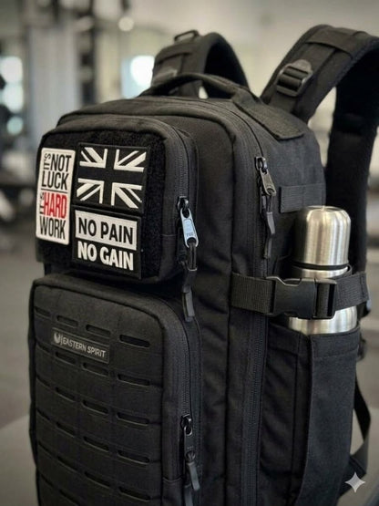 EASTERN SPİRİT PRO Black 20L YKK Fermuar Cordura Kumaş Günlük Kullanım Su Geçirmez Sırt Çantası  “ 2 ADET PATCH HEDİYE ”