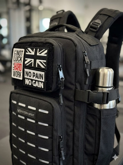 EASTERN SPİRİT PRO White Black 20L YKK Fermuar Cordura Kumaş Günlük Kullanım Su Geçirmez Sırt Çantası  “ 2 ADET PATCH HEDİYE ”