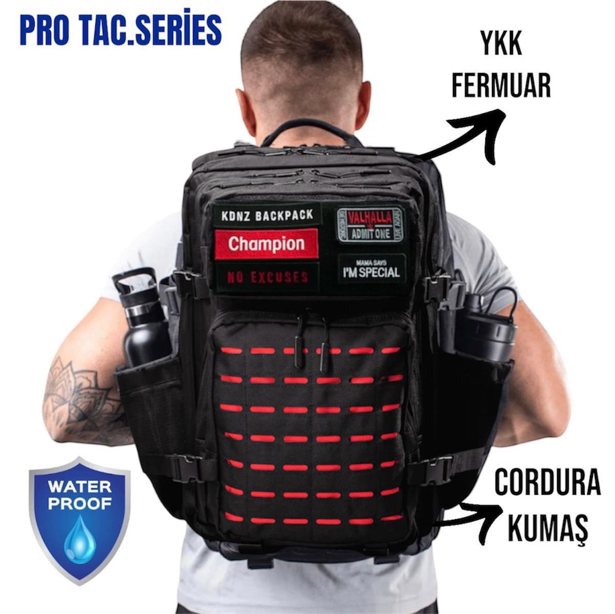 New KDNZ Pro Tac. 3.0 Limited Edt. Cordura Ykk 45L Sırt Çantası 3 Adet Patch Hediyeli