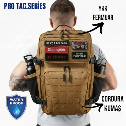 New KDNZ Pro Tac. 3.0 Army Desert Cordura Ykk 45L Sırt Çantası 3 Adet Patch Hediyeli
